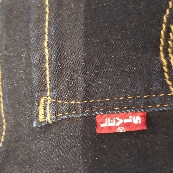 Levi Strauss Denim Skinny 711 Jeans Dark Womens Size 27/30 - Picture 6 of 13